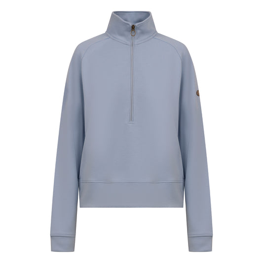 Blue Haze - Front - Trespass Womens-Ladies Pipa Quarter Zip Top