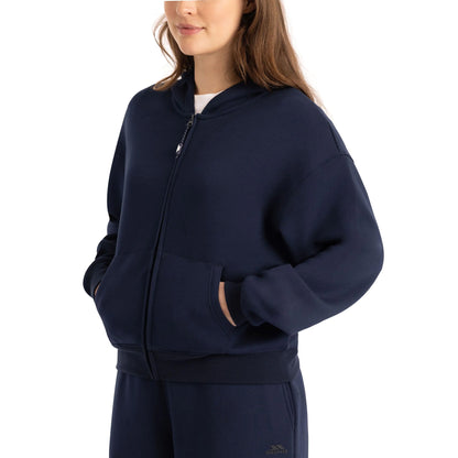 Navy - Pack Shot - Trespass Womens-Ladies Sileas Active Full Zip Hoodie