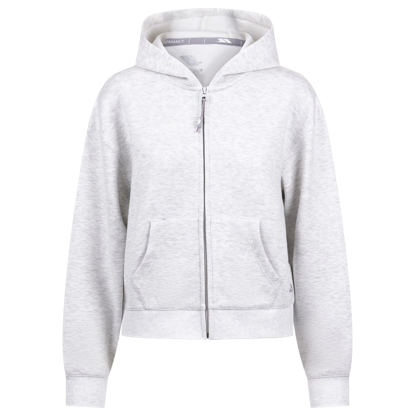Grey Marl - Front - Trespass Womens-Ladies Sileas Active Full Zip Hoodie