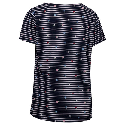 Navy - Back - Trespass Womens-Ladies Myla Printed Top