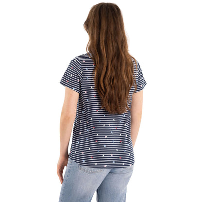 Navy - Lifestyle - Trespass Womens-Ladies Myla Printed Top
