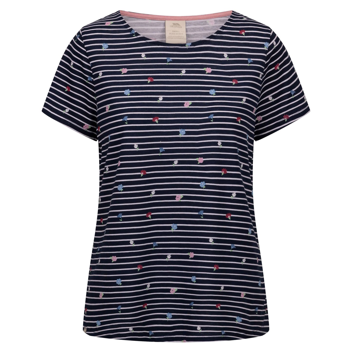 Navy - Front - Trespass Womens-Ladies Myla Printed Top