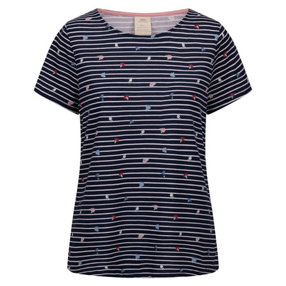 Navy - Front - Trespass Womens-Ladies Myla Printed Top