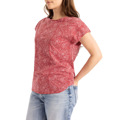 Claret - Pack Shot - Trespass Womens-Ladies Lucia Printed Top