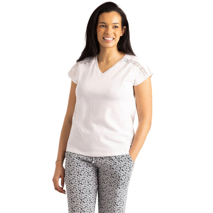 White - Side - Trespass Womens-Ladies Willa Top