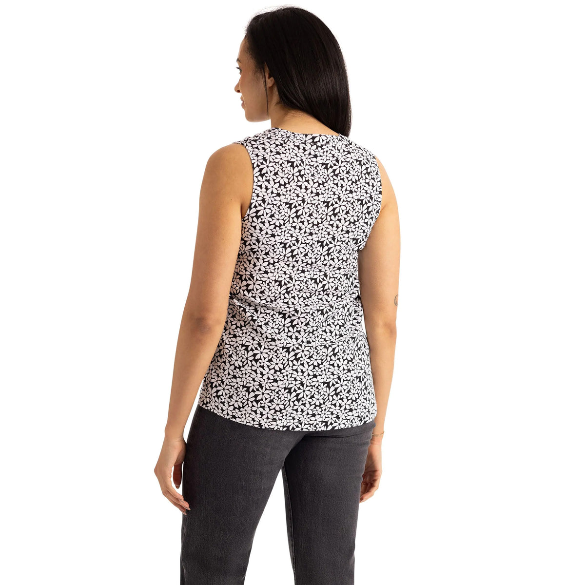 Black - Lifestyle - Trespass Womens-Ladies Kaylyn Printed Vest Top