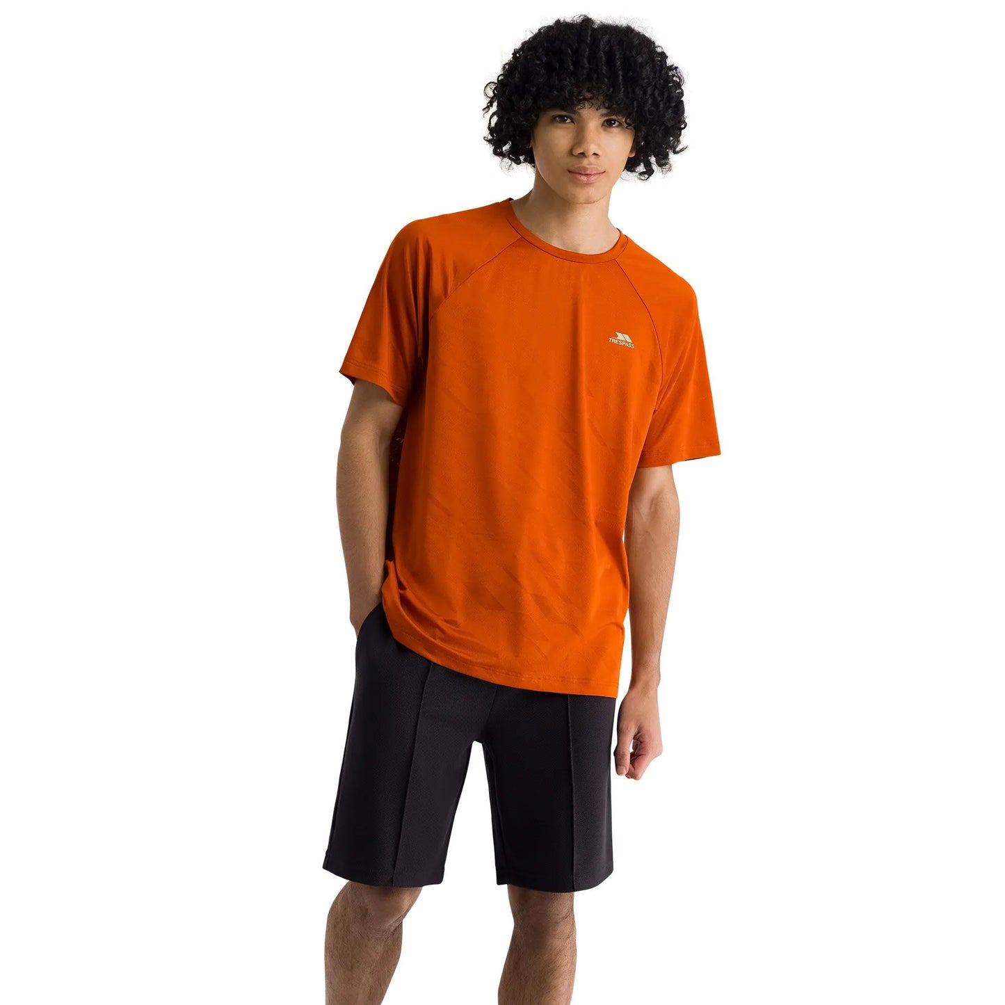 Burnt Orange - Pack Shot - Trespass Mens Trillon Short-Sleeved Jersey