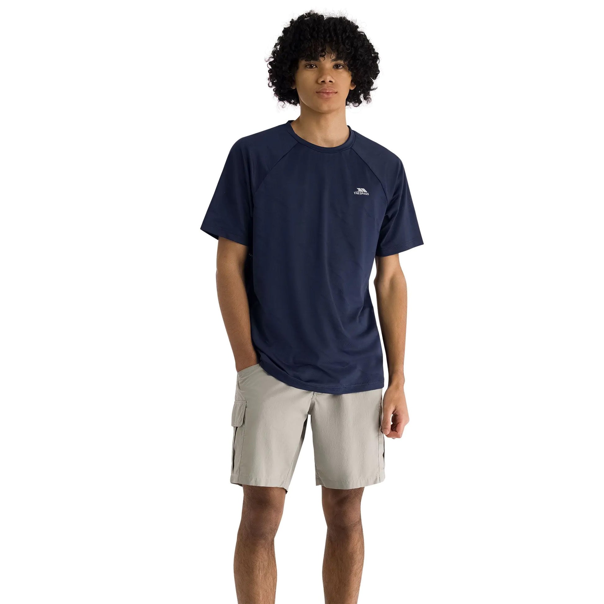 Navy - Pack Shot - Trespass Mens Trillon Short-Sleeved Jersey