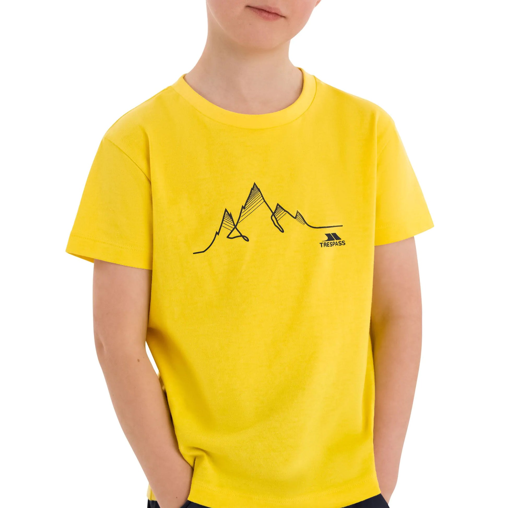 Yellow - Pack Shot - Trespass Boys Attie Quick Dry Jersey