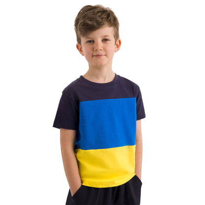 Navy - Side - Trespass Boys Iddris Jersey