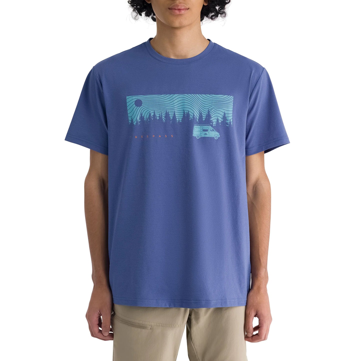 Coastal Blue - Pack Shot - Trespass Mens Jacub Short-Sleeved Casual T-Shirt