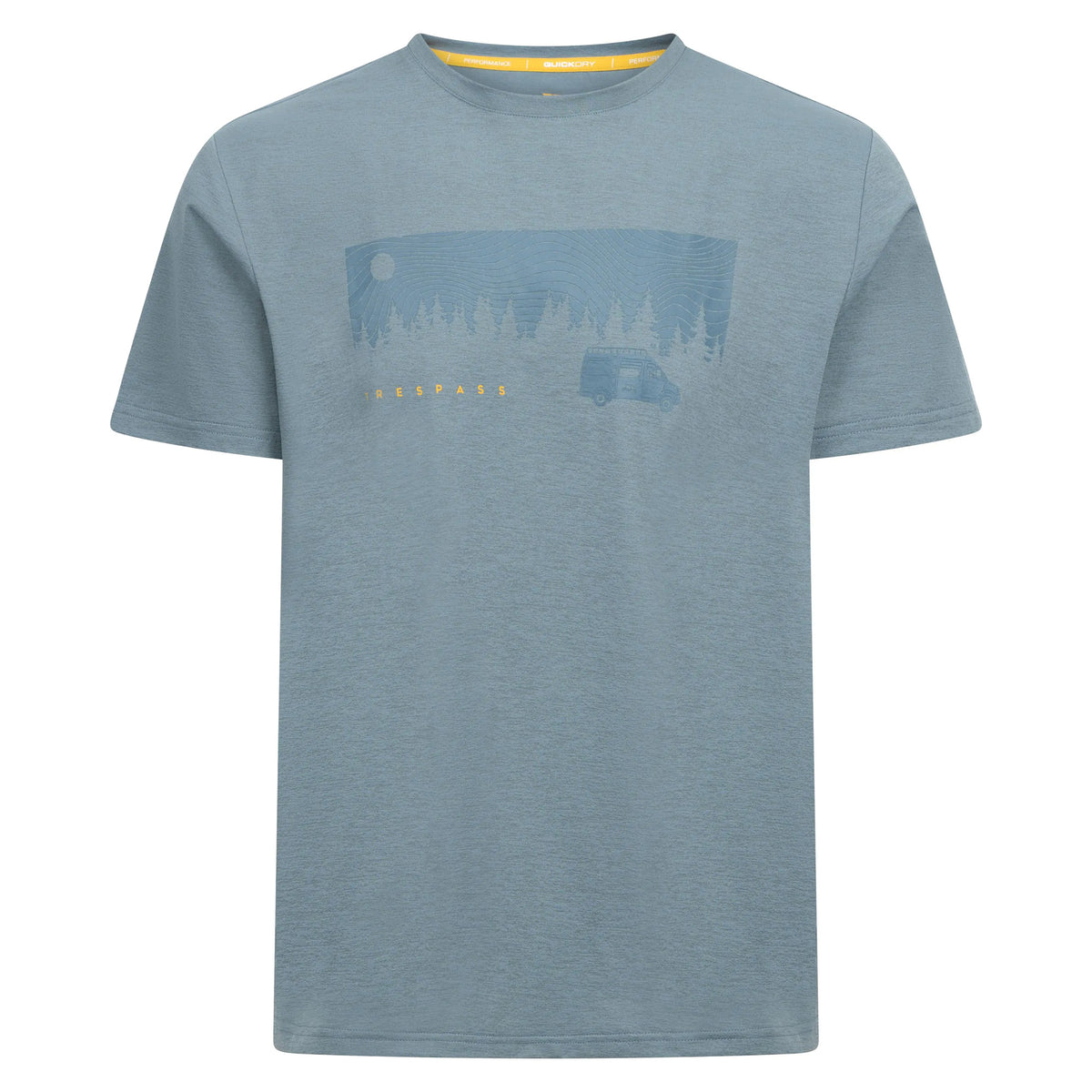Pond Blue - Front - Trespass Mens Jacub Short-Sleeved Casual T-Shirt