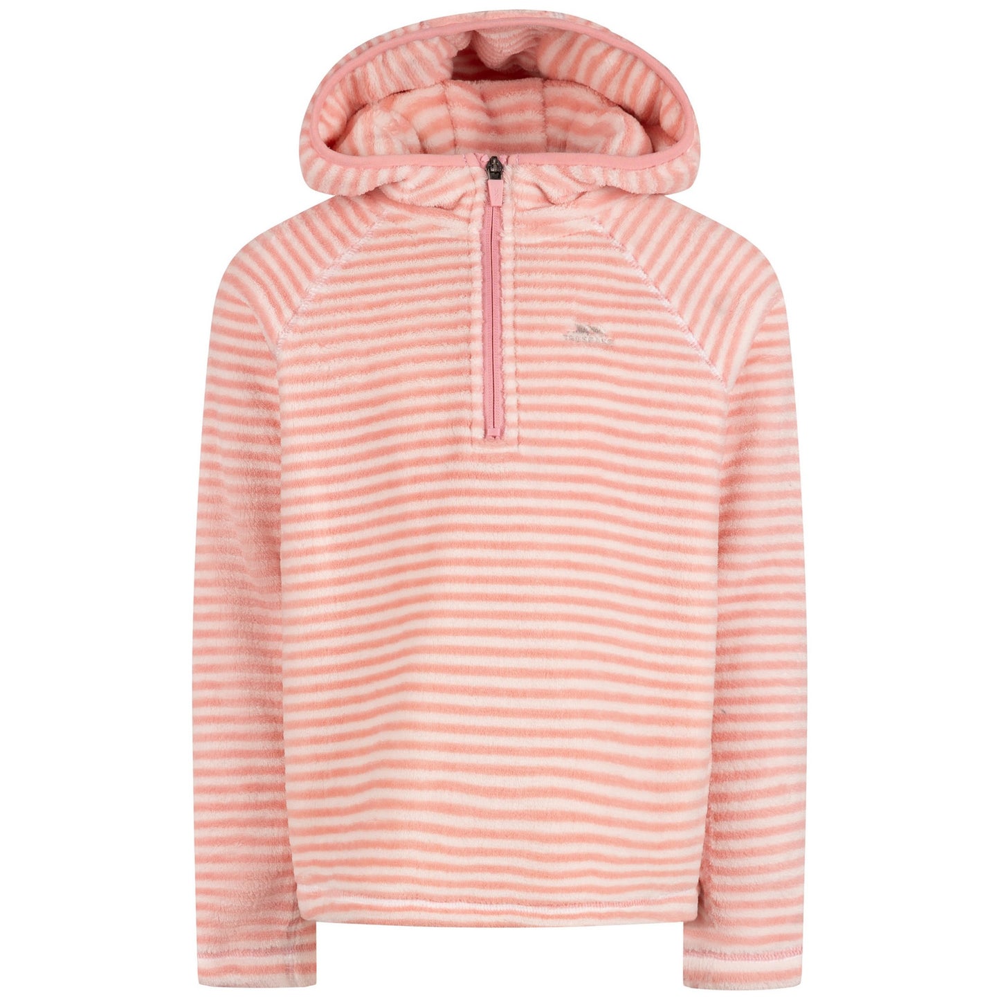 Baby Pink - Front - Trespass Childrens-Kids Axxton Hooded Fleece Top