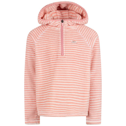Baby Pink - Front - Trespass Childrens-Kids Axxton Hooded Fleece Top