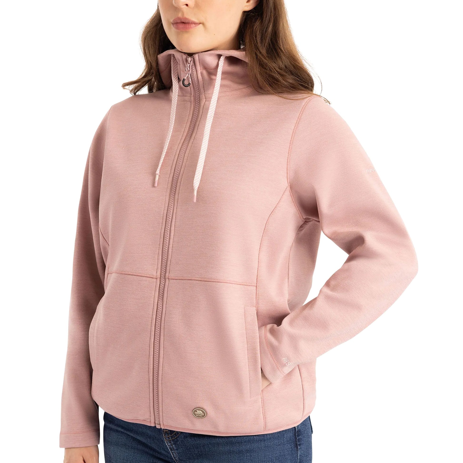 Carnation - Pack Shot - Trespass Womens-Ladies Rosker Full Zip Fleece Jacket