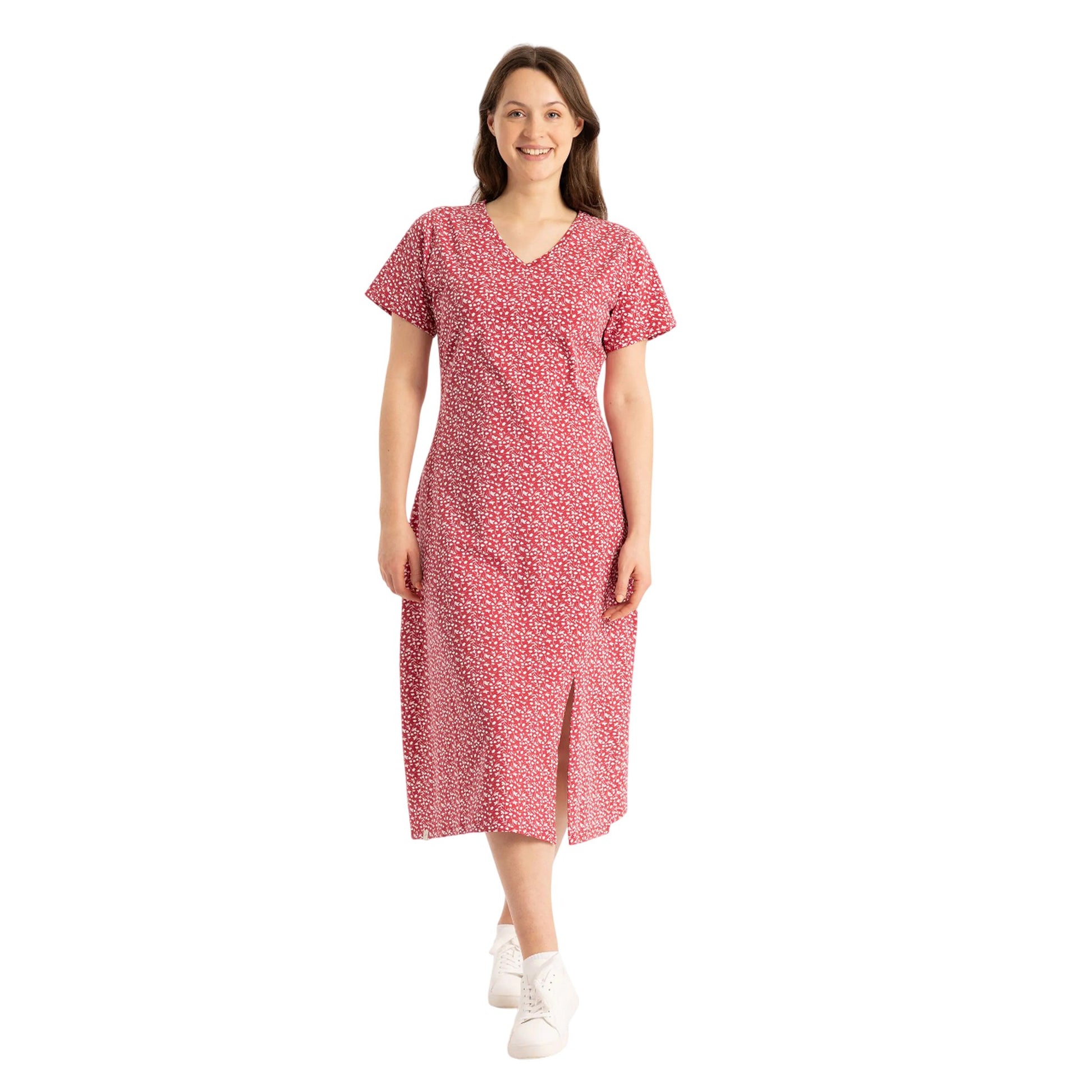Claret - Side - Trespass Womens-Ladies Lula Midi Dress