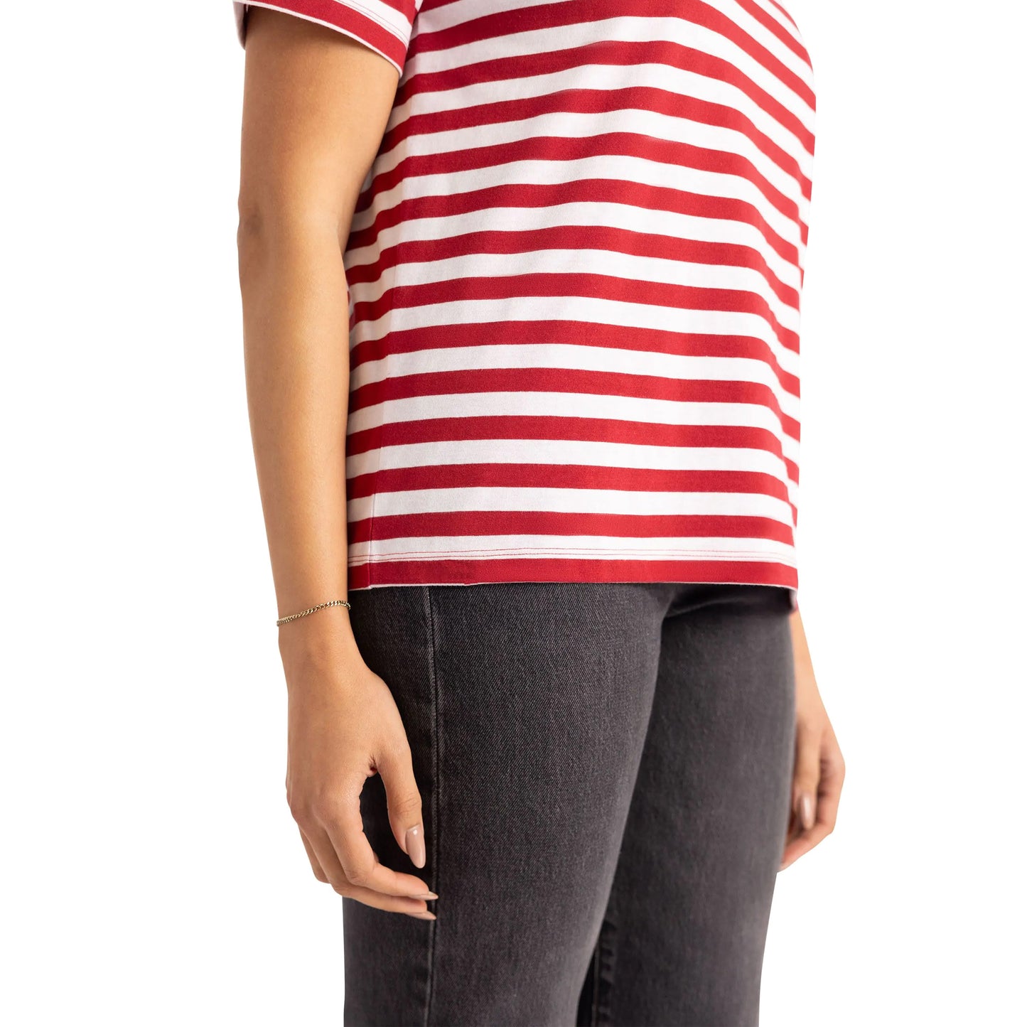 Claret - Pack Shot - Trespass Womens-Ladies Jemima Striped Casual T-Shirt