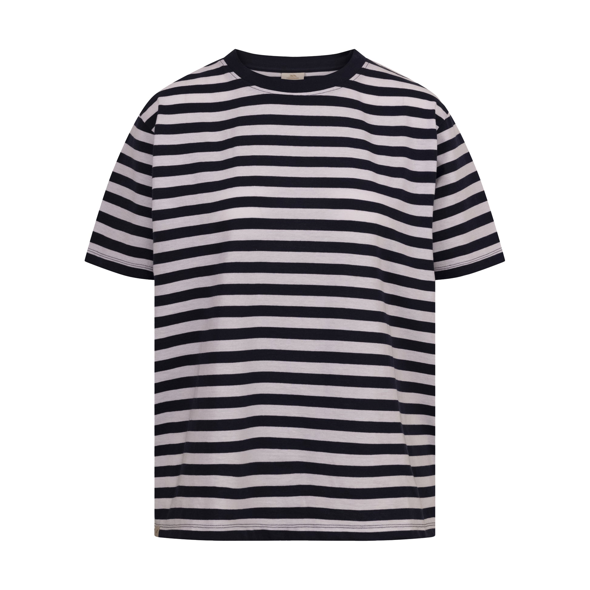 Navy - Front - Trespass Womens-Ladies Jemima Striped Casual T-Shirt
