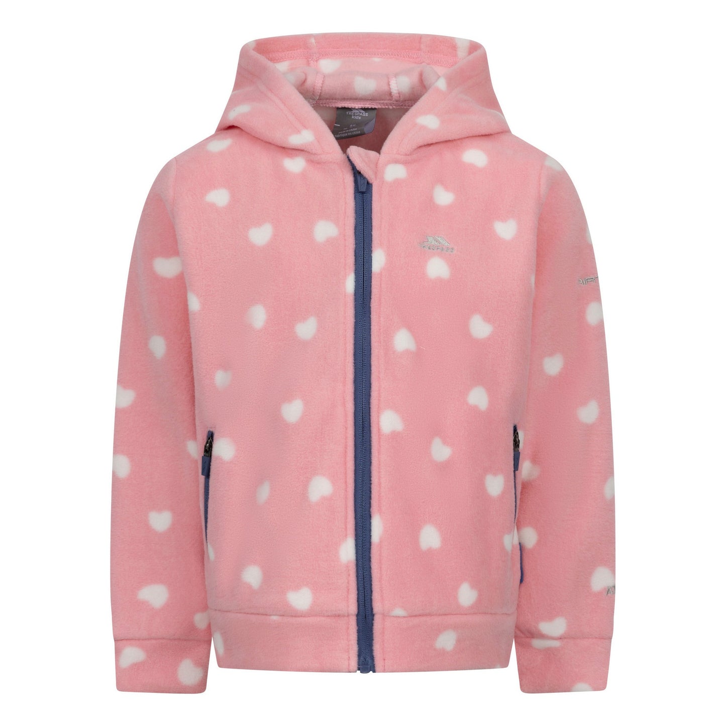 Baby Pink - Front - Trespass Girls Breigh Fleece Jacket