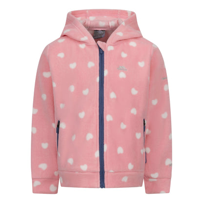 Baby Pink - Front - Trespass Girls Breigh Fleece Jacket