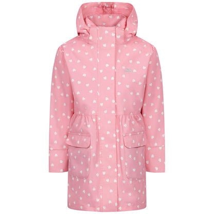 Baby Pink - Front - Trespass Girls Hester Waterproof Jacket