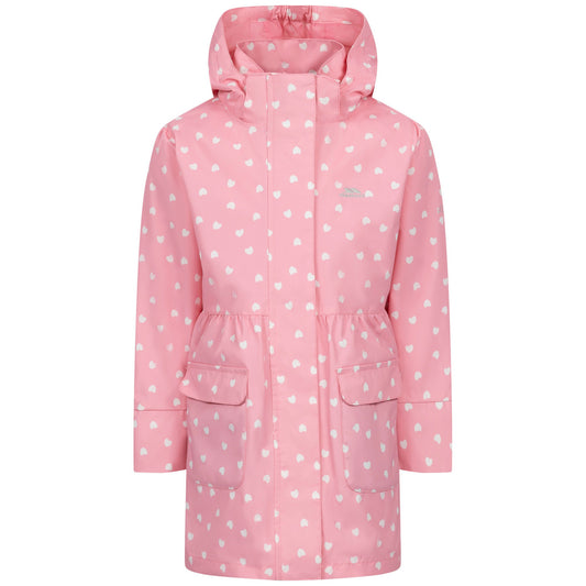 Baby Pink - Front - Trespass Girls Hester Waterproof Jacket