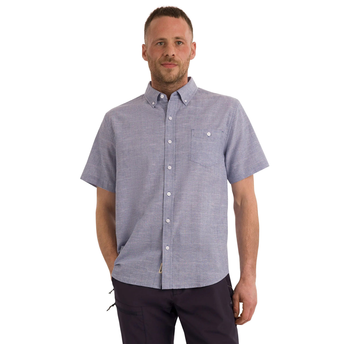 Blue Haze - Lifestyle - Trespass Mens Lenard Short-Sleeved Shirt