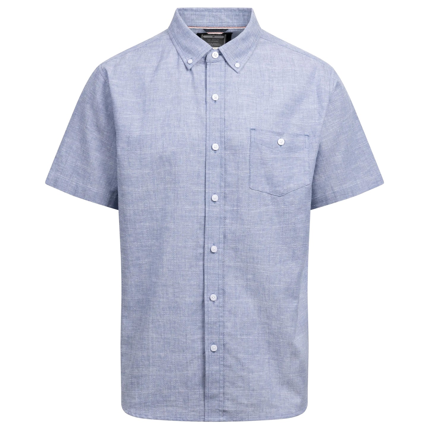 Blue Haze - Front - Trespass Mens Lenard Short-Sleeved Shirt