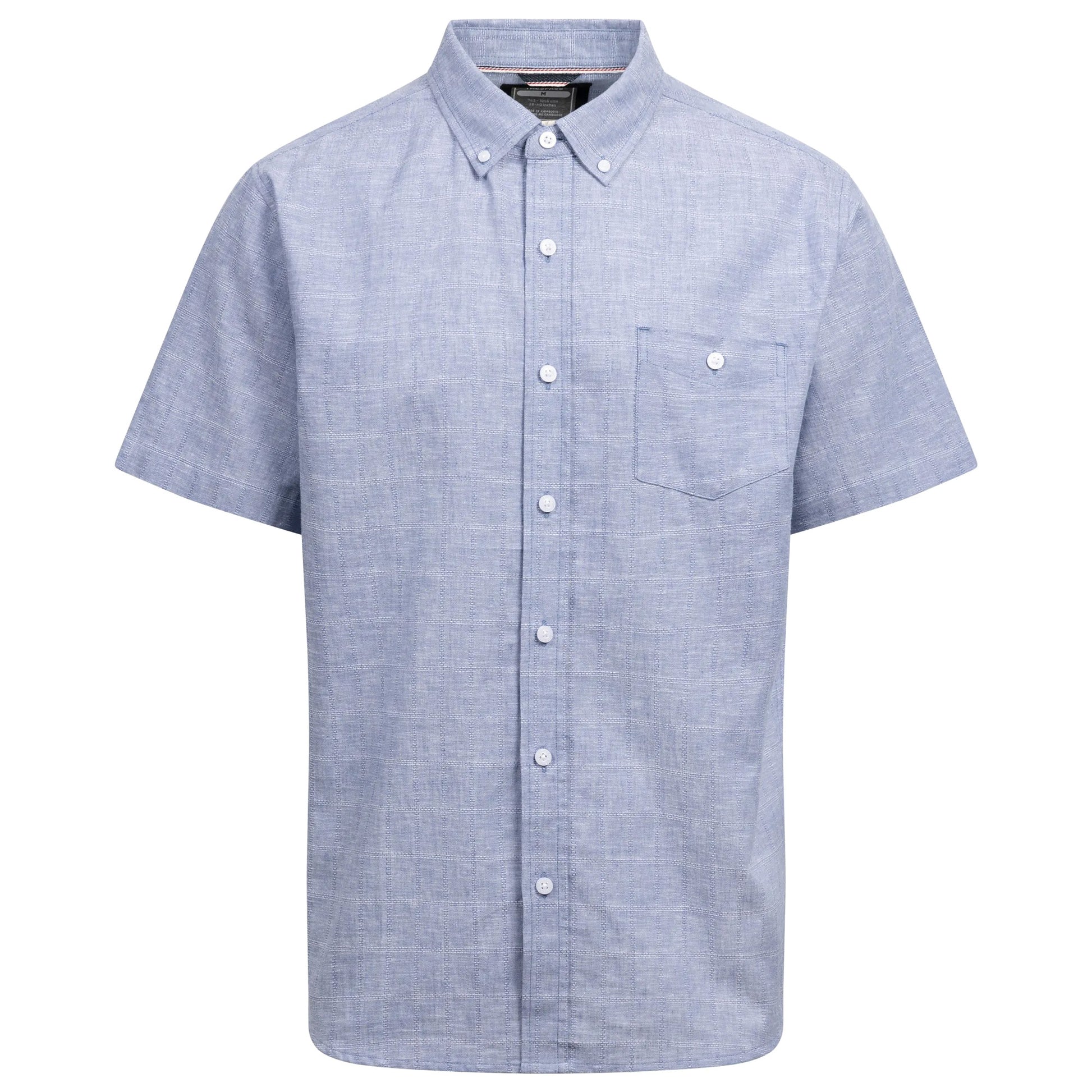 Blue Haze - Front - Trespass Mens Lenard Short-Sleeved Shirt