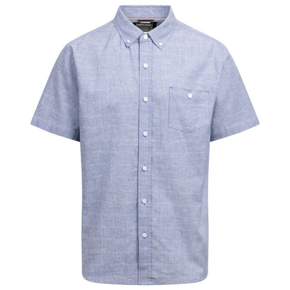 Blue Haze - Front - Trespass Mens Lenard Short-Sleeved Shirt