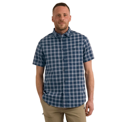 Navy - Side - Trespass Mens Barry Short-Sleeved Shirt