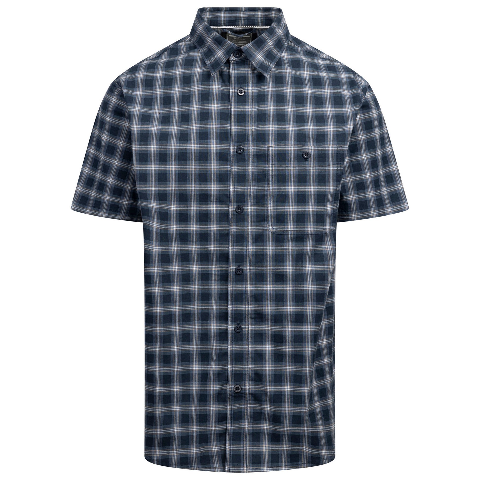 Navy - Front - Trespass Mens Barry Short-Sleeved Shirt