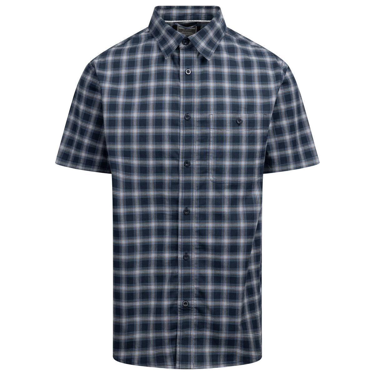 Navy - Front - Trespass Mens Barry Short-Sleeved Shirt