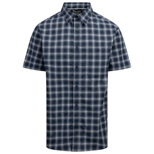 Navy - Front - Trespass Mens Barry Short-Sleeved Shirt