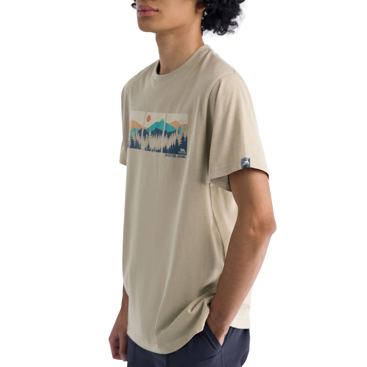 Oat - Pack Shot - Trespass Mens Benny T-Shirt