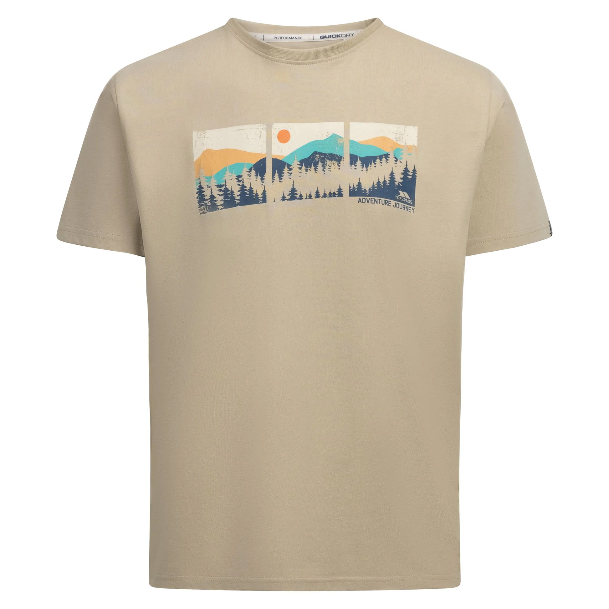Oat - Front - Trespass Mens Benny T-Shirt