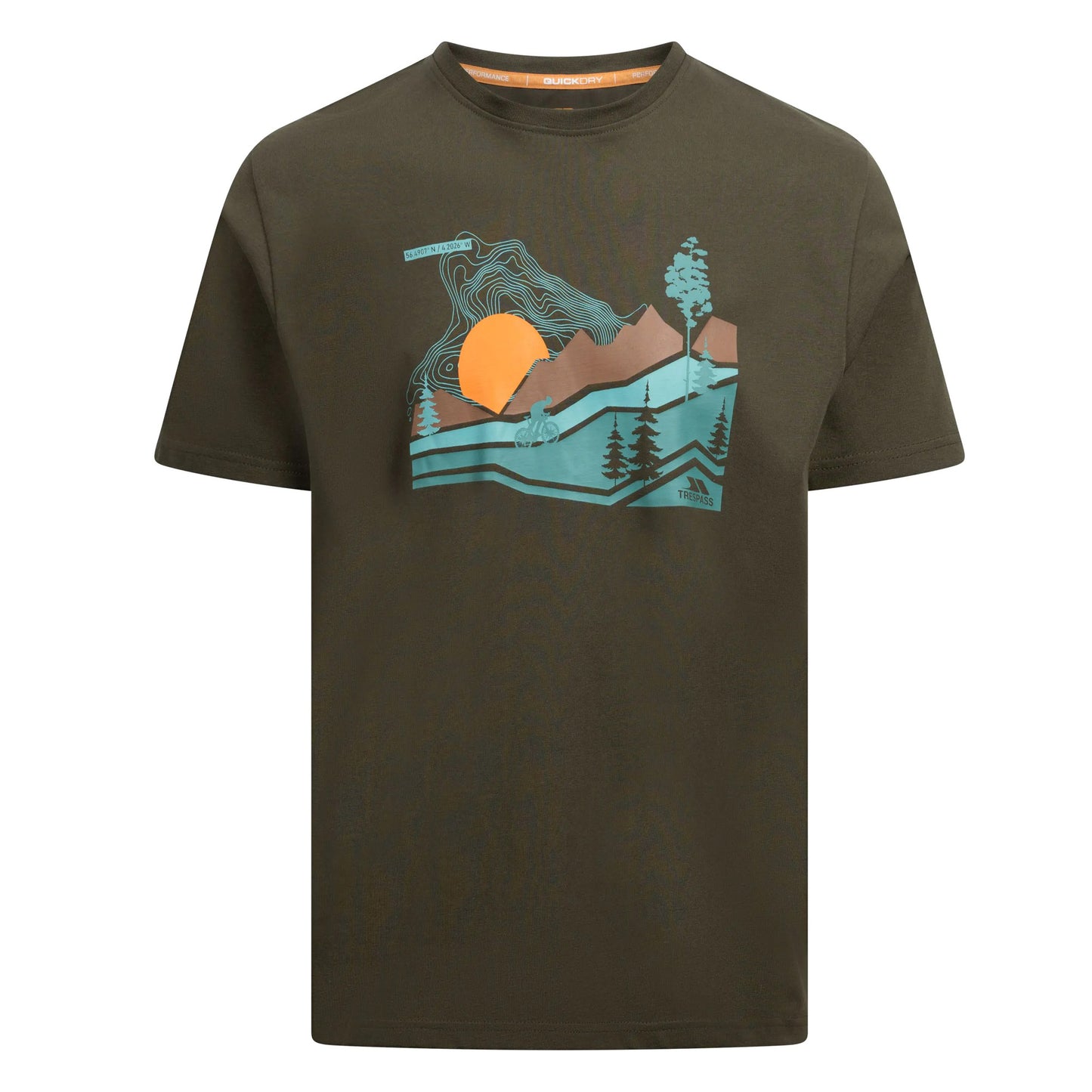 Dark Vine - Front - Trespass Mens Murray Quick Dry T-Shirt
