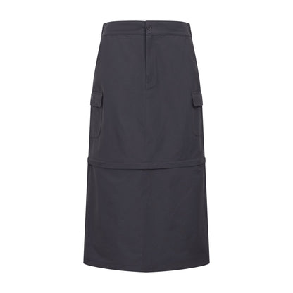 Dark Grey - Front - Trespass Womens-Ladies Alondra Cargo Skirt