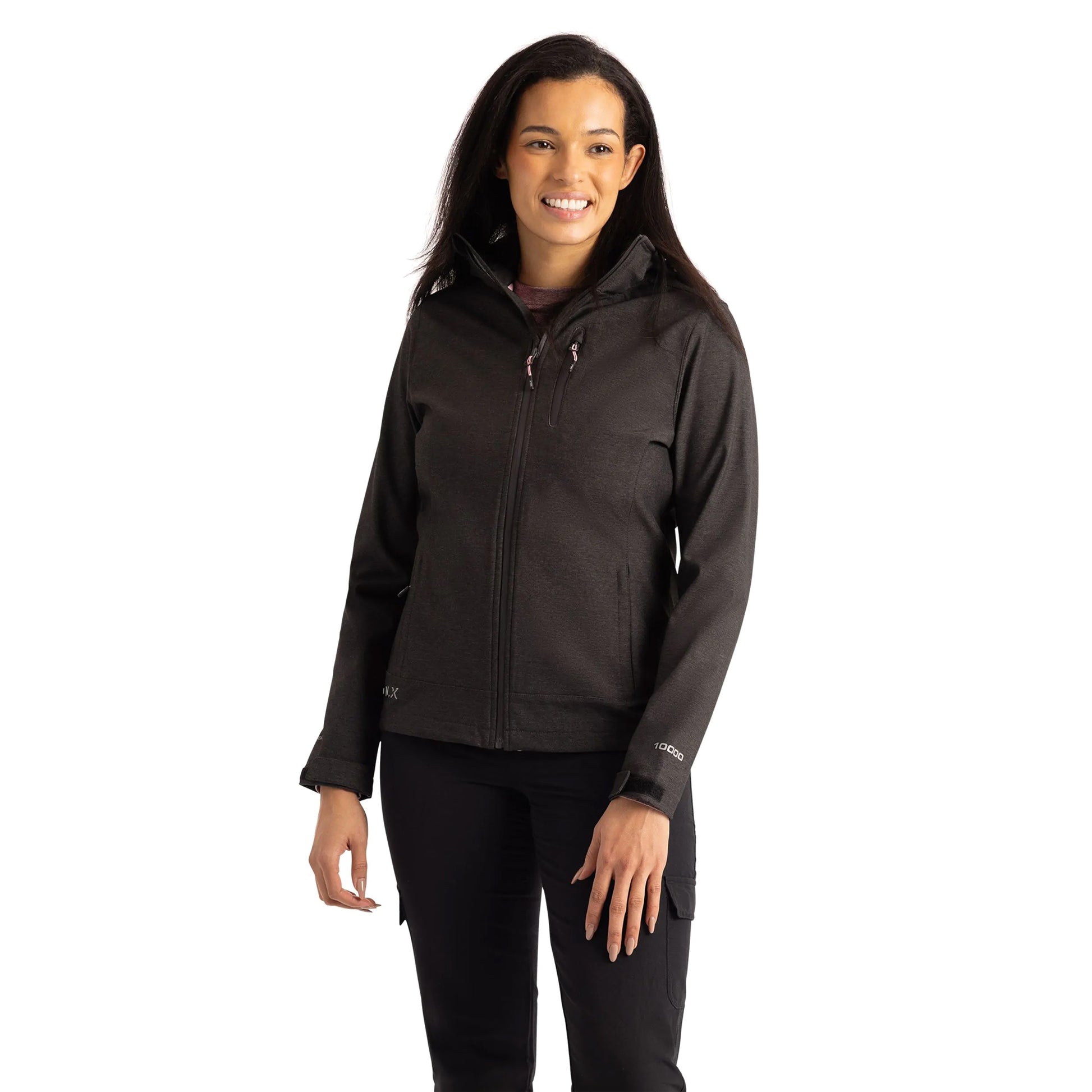 Dark Grey Marl - Side - Trespass Womens-Ladies Lorimer DLX Softshell Jacket