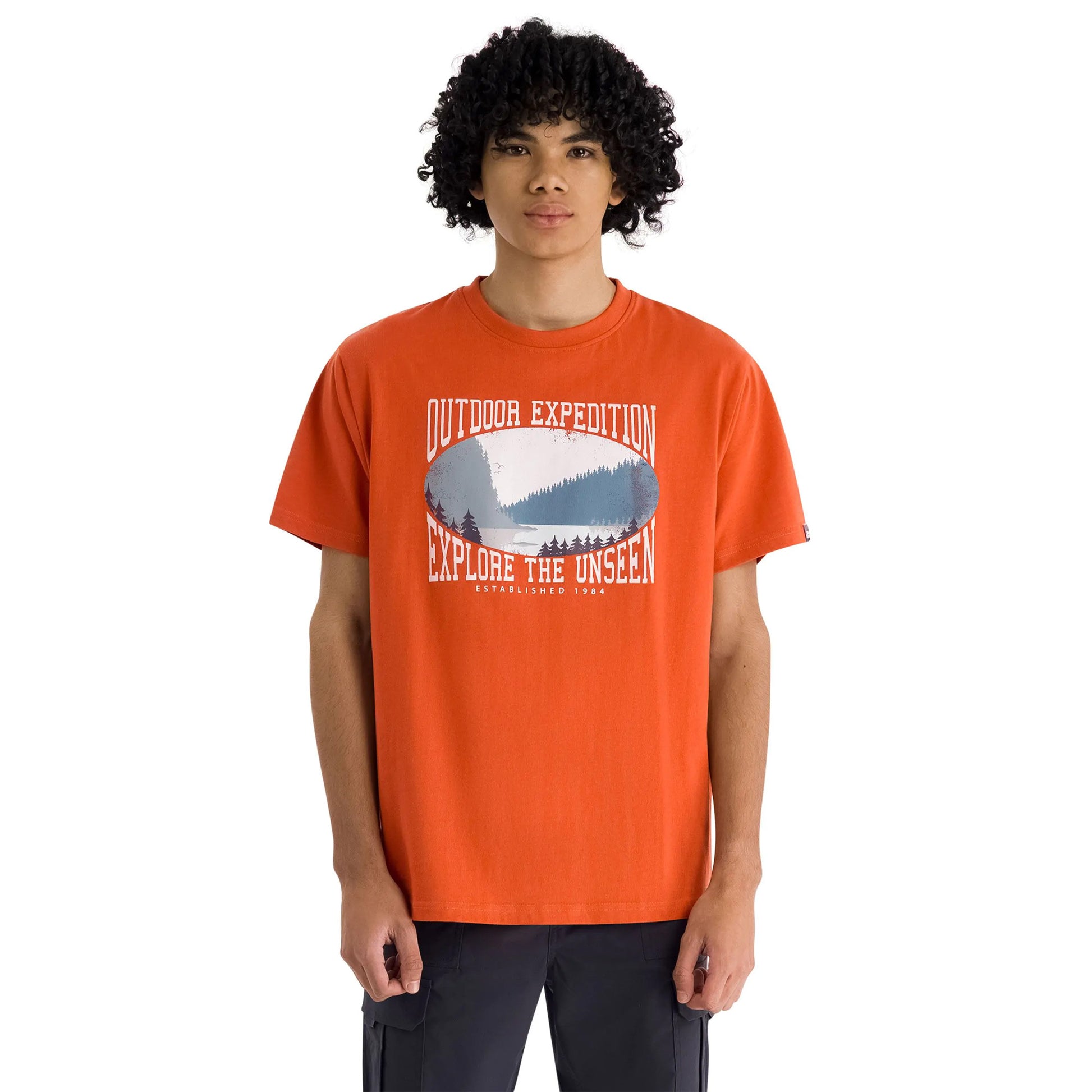 Burnt Orange - Side - Trespass Mens Gallon Casual T-Shirt