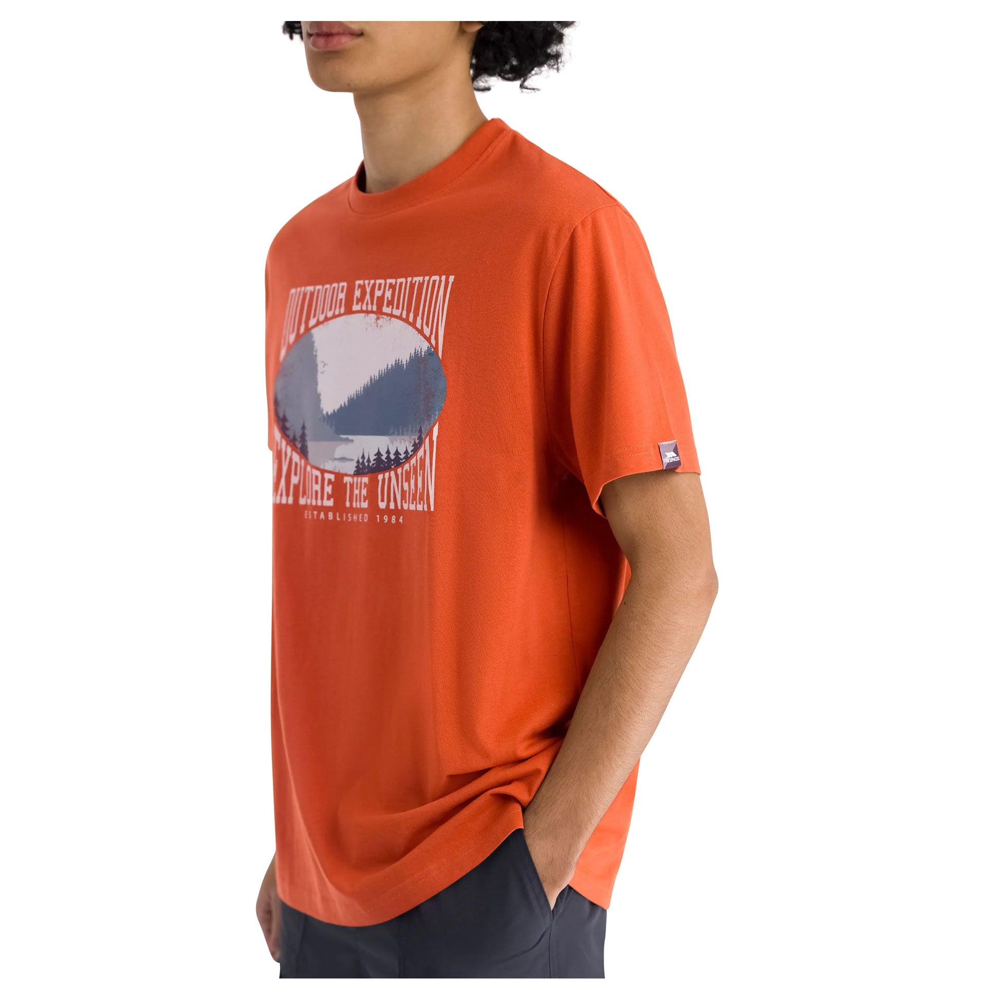 Burnt Orange - Pack Shot - Trespass Mens Gallon Casual T-Shirt