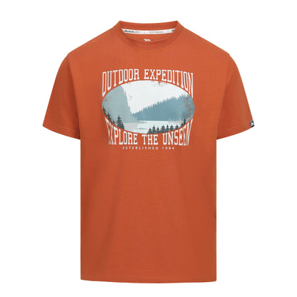 Burnt Orange - Front - Trespass Mens Gallon Casual T-Shirt