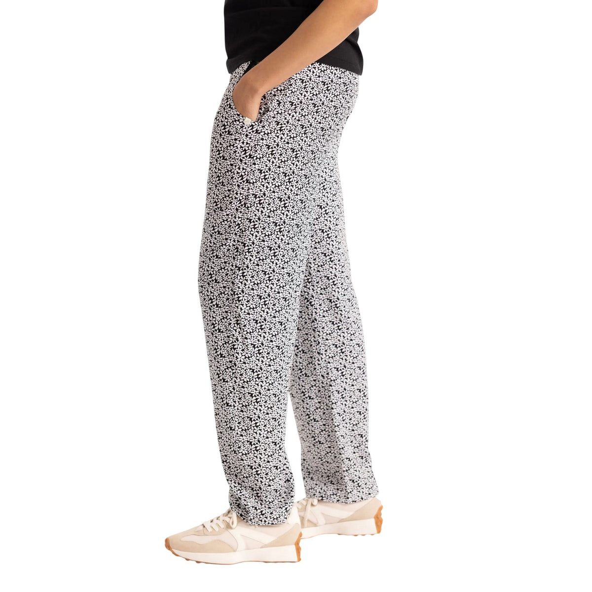 Black - Side - Trespass Womens-Ladies Kelowna Floral Trousers