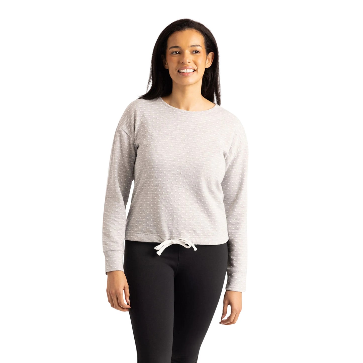Grey Marl - Side - Trespass Womens-Ladies Ovis Long-Sleeved Top
