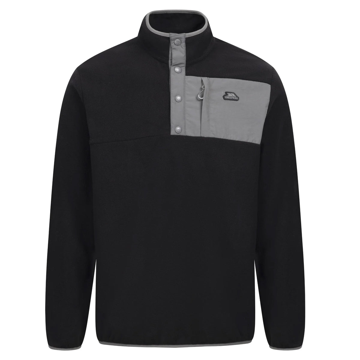 Black - Front - Trespass Mens Hosta Anti-Pilling Fleece Top