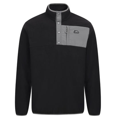 Black - Front - Trespass Mens Hosta Anti-Pilling Fleece Top