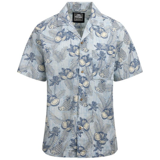 Blue Haze - Front - Trespass Mens Hart Printed Casual Shirt