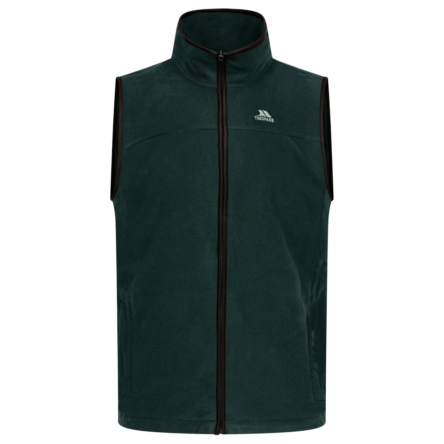 Dark Green - Front - Trespass Mens Bernary Fleece Gilet