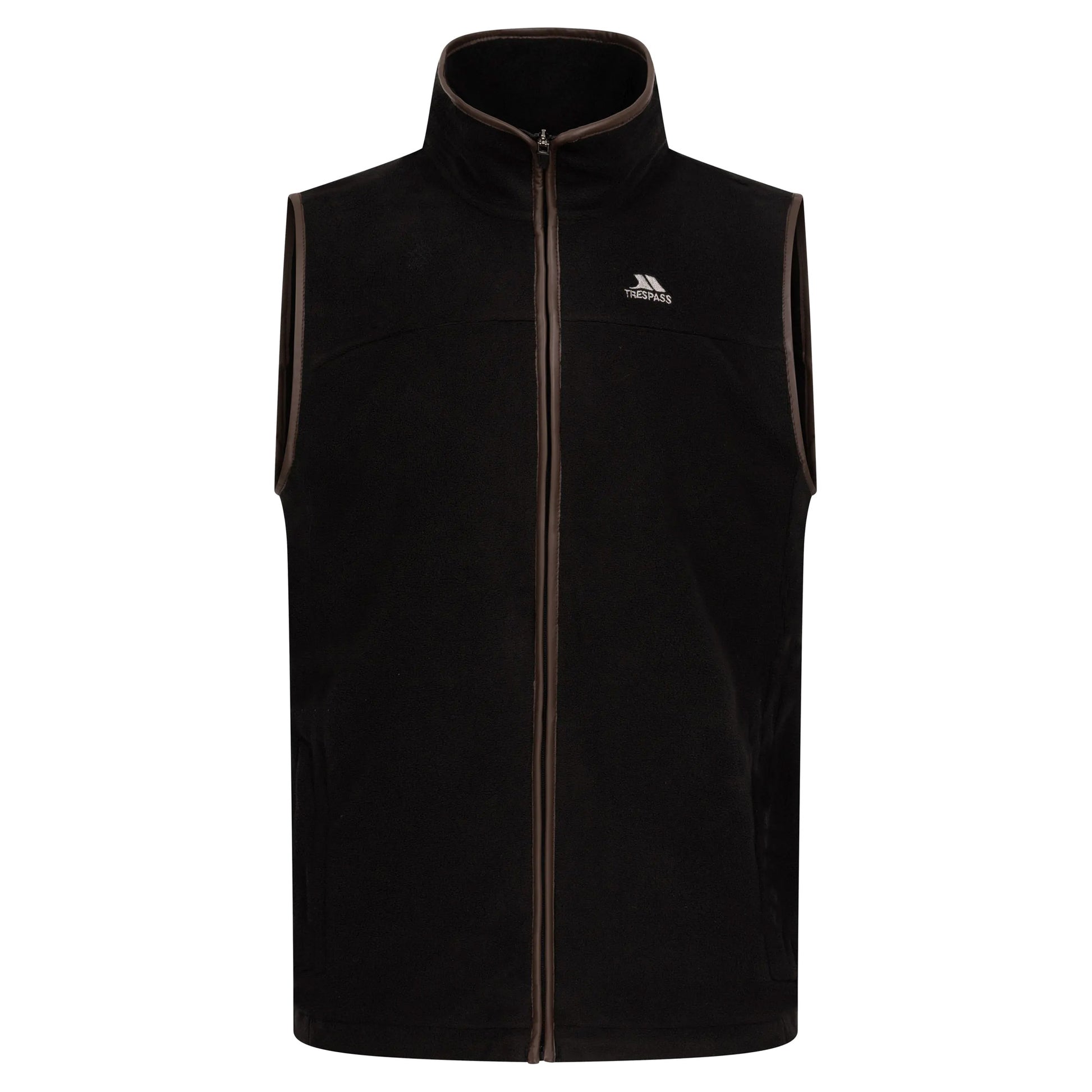 Black - Front - Trespass Mens Bernary Fleece Gilet