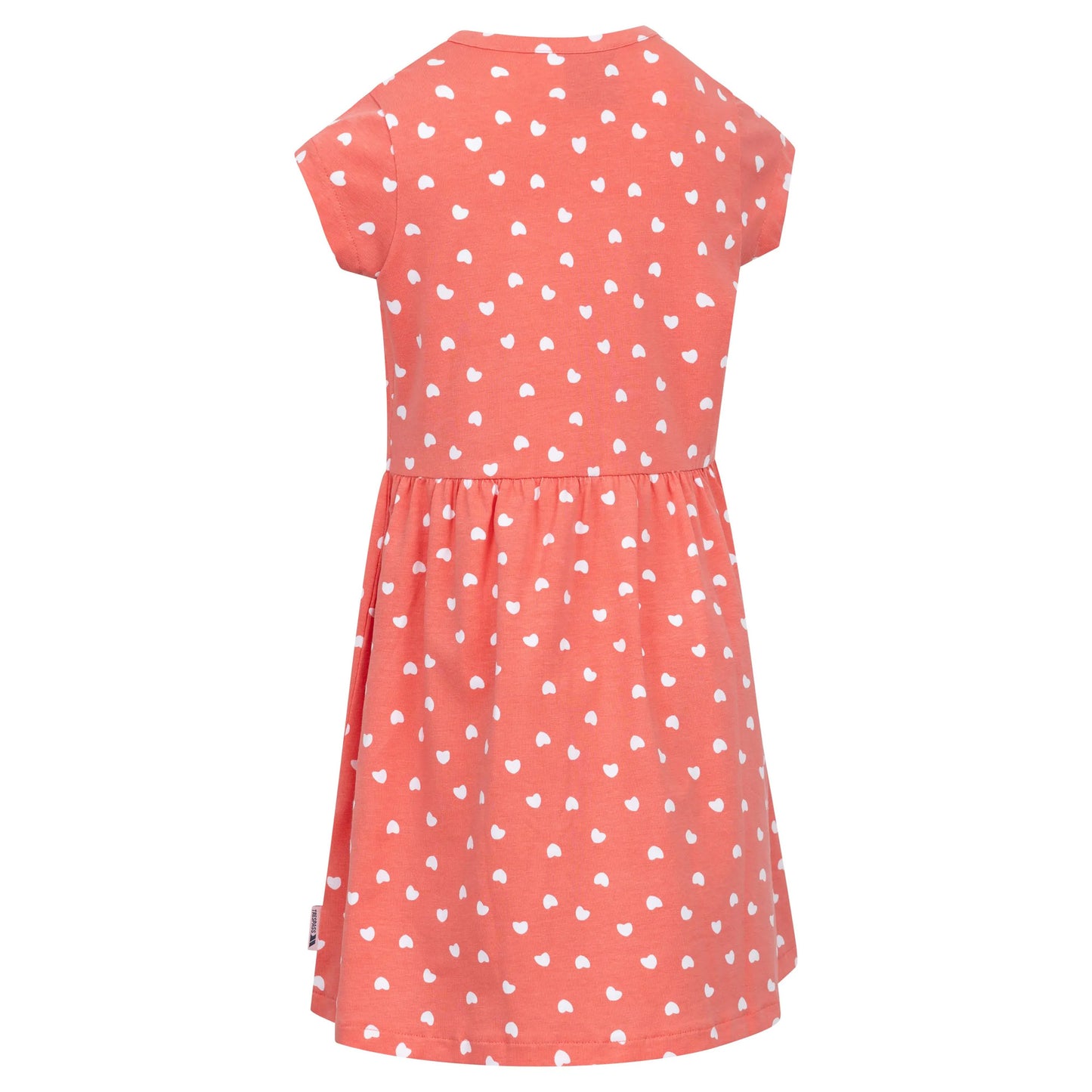 Soft Orange - Back - Trespass Girls Happiness Heart Short-Sleeved Dress